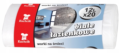 

Worki na śmieci łazienkowe mocne białe 12L x 20