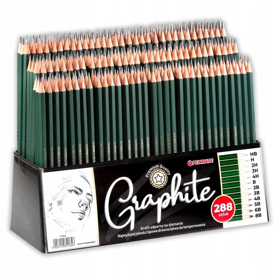 OŁÓWEK PENMATE TADEO FINE ART GRAPHITE 3B 12SZT Marka Penmate