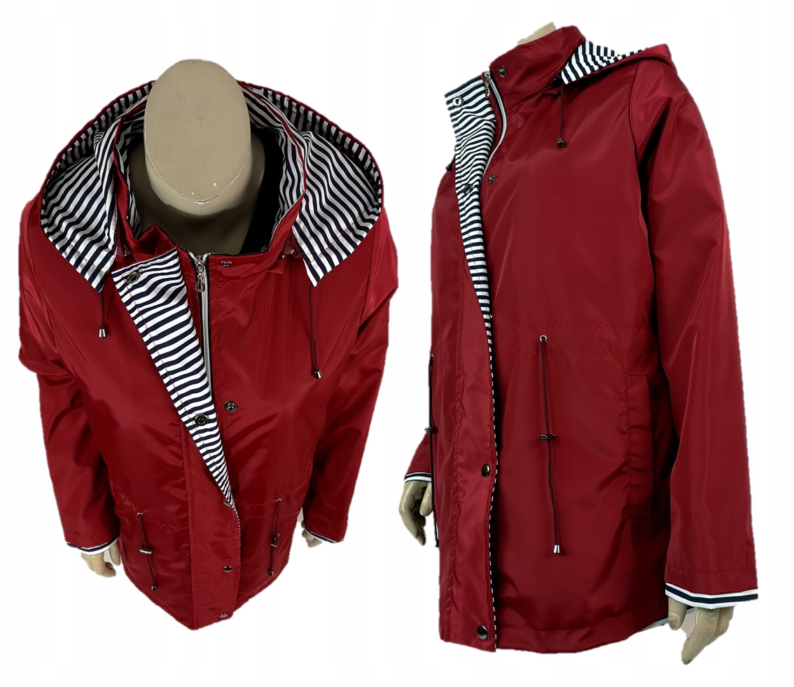 MODNA KURTKA LATO PARKA KAPTUR PLUS SIZE XXL 48 50 Marka inna
