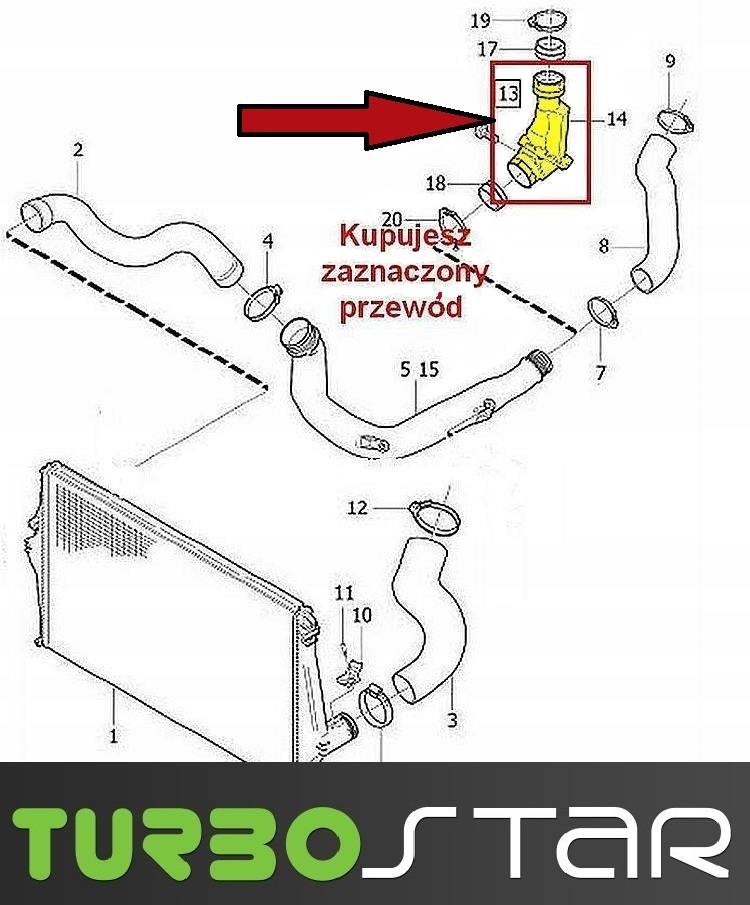 RURA DOLOTU VOLVO XC90 XC70 V70 2.4 D5 30740895 Numer katalogowy części 30740895, 30740896