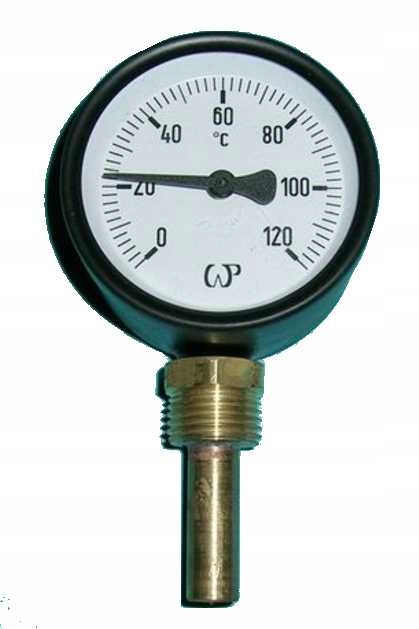 

Termometr tarczowy 120 C 63mm 1/2 boczny 124