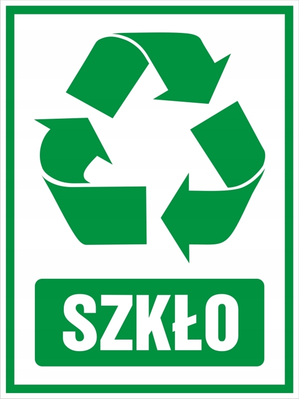 

Naklejki Szkło do segregacji kosz pojemnik 20x27