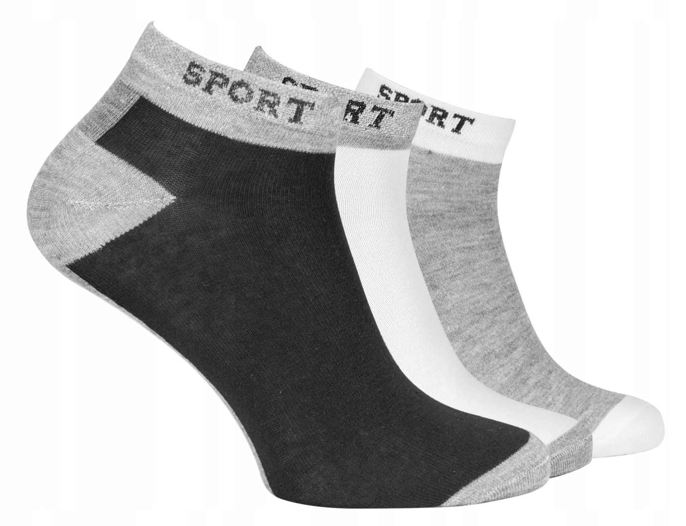 

3 pary Skarpetki Sportowe Stopki Męskie 104 40-43