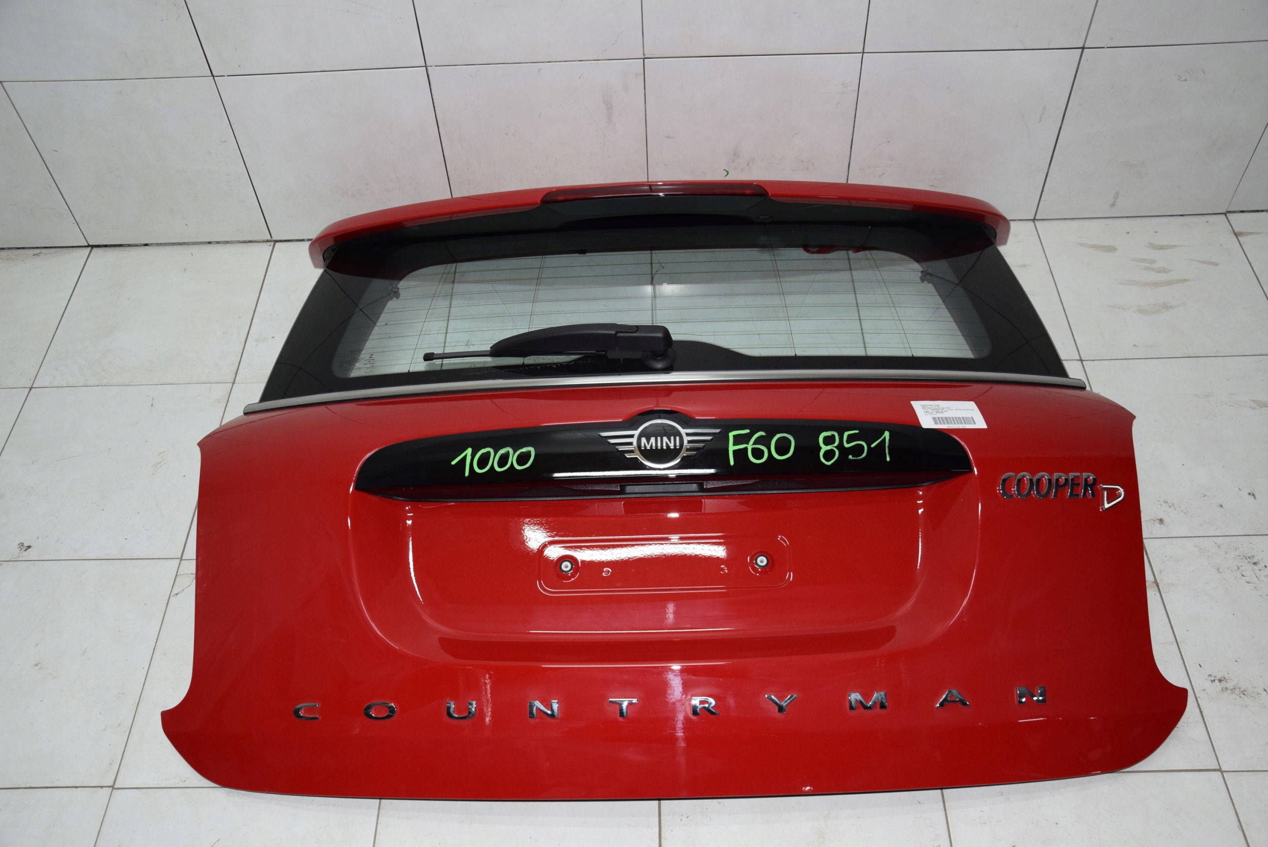 KLAPA TYLNA TYŁ MINI F60 KOLOR 851