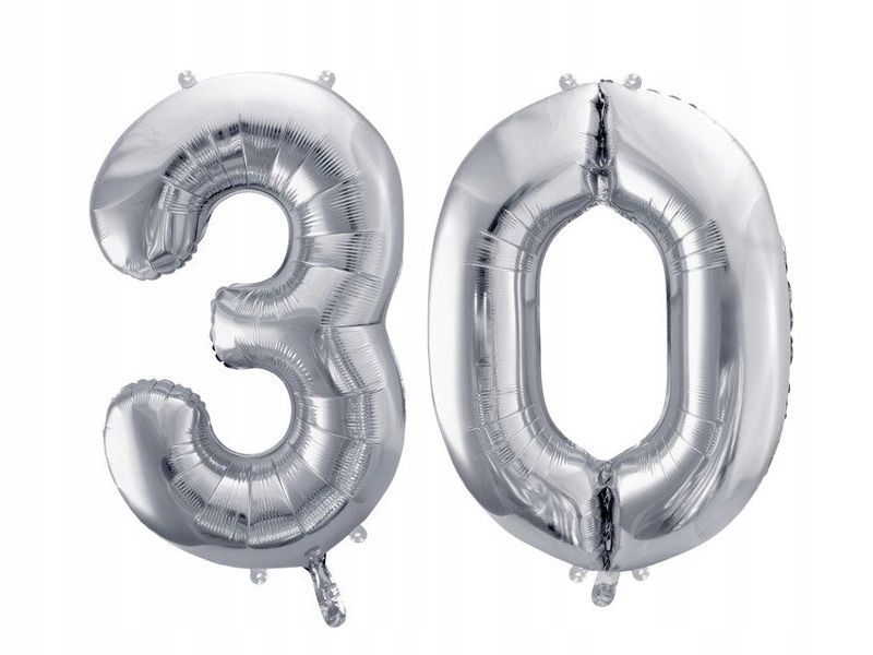 

Balony 30 na Urodziny aż 86cm Srebrne FB1M-30-018