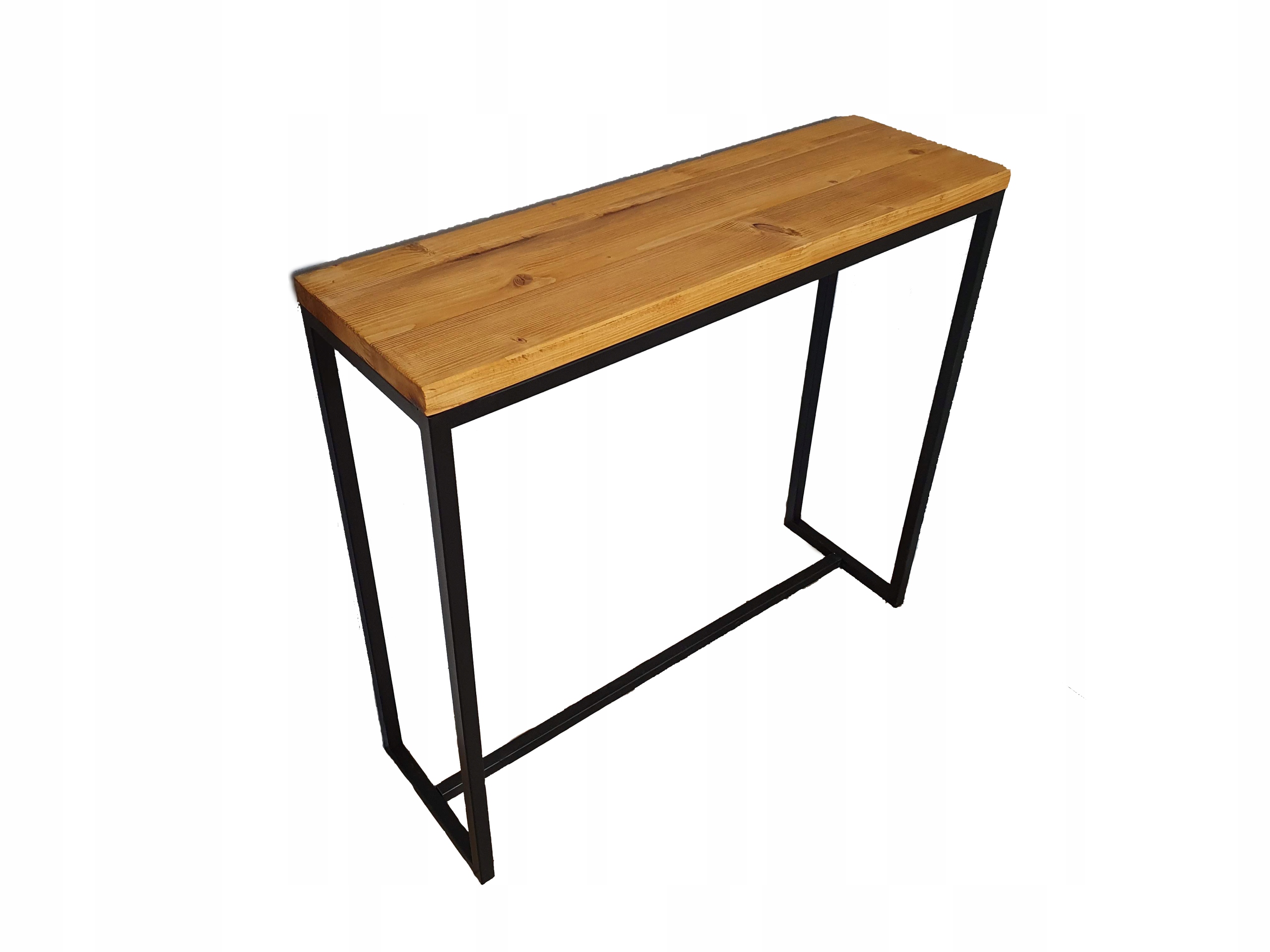 KONSOLA LOFT drewniany blat industrialny STOLIK