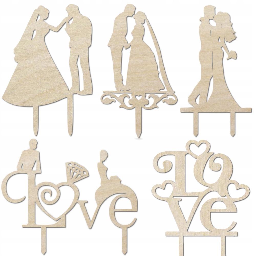 Topper na tort weselny ślub urodziny