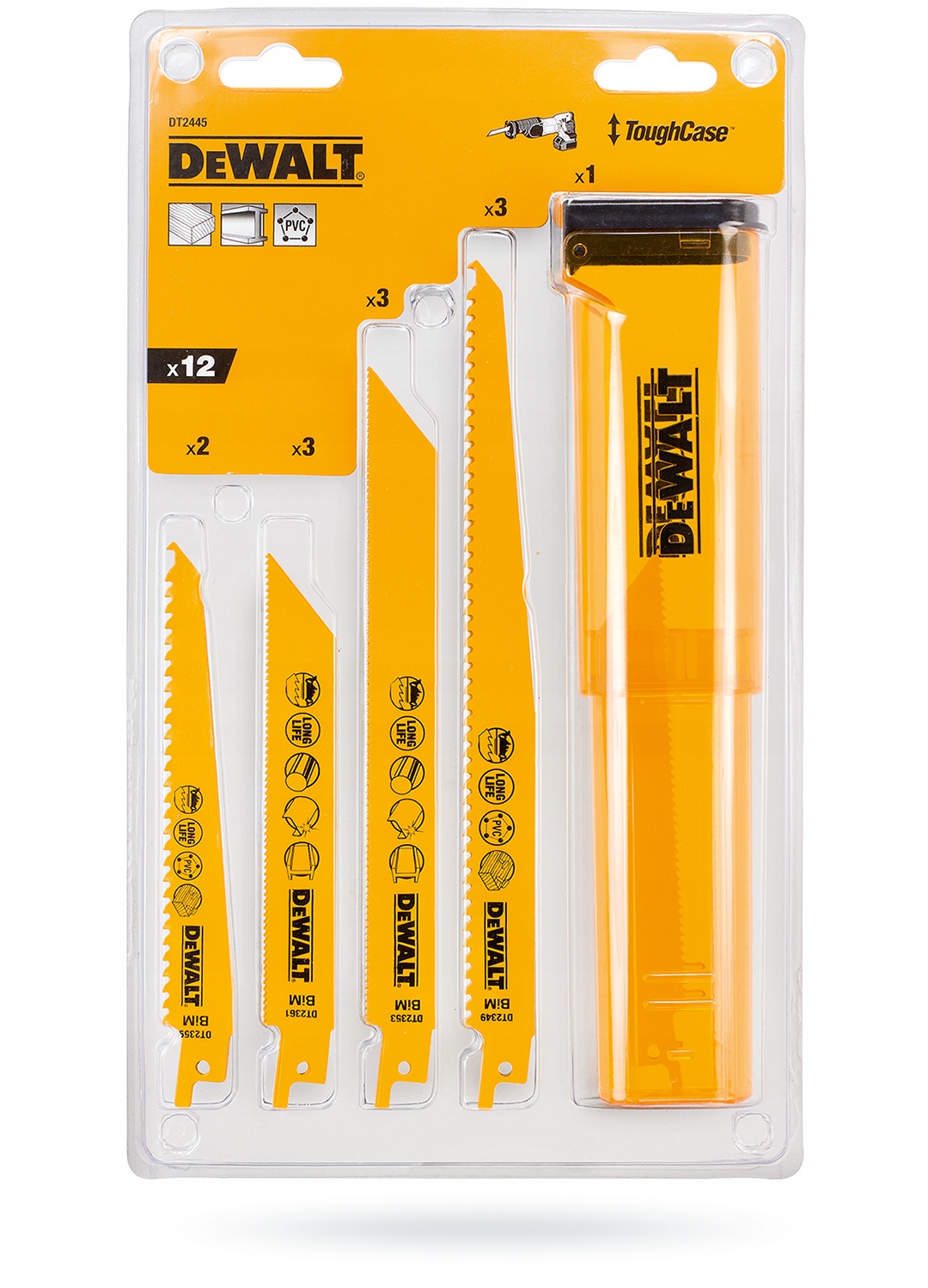 DeWALT Sada 12 Pilových Listů Pro Šavlovou Pilu, dřevo, kov DT2445