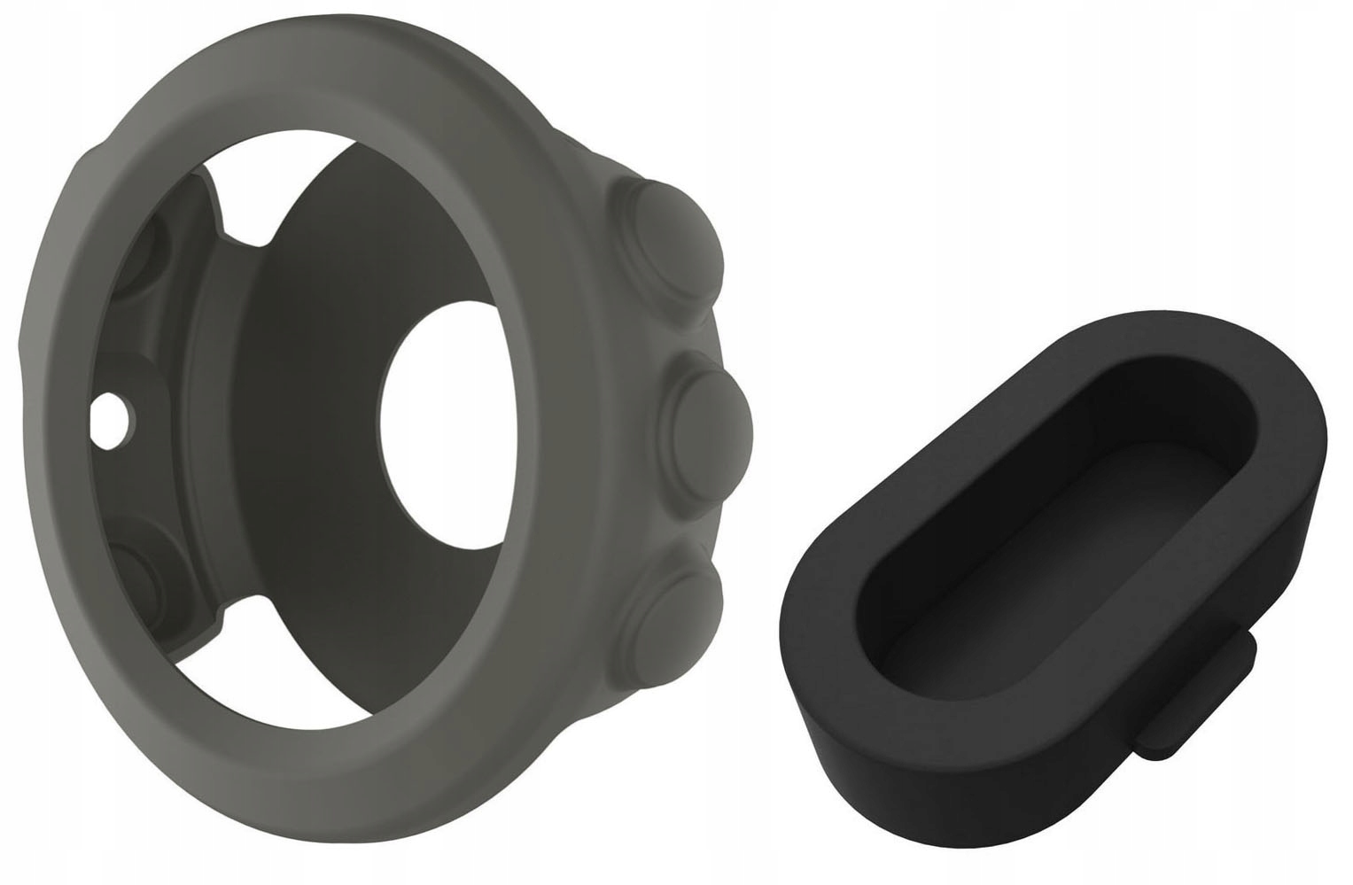 Szare Gumowe Etui Case Garmin Fenix 5 Zaślepka (Tech-Band)