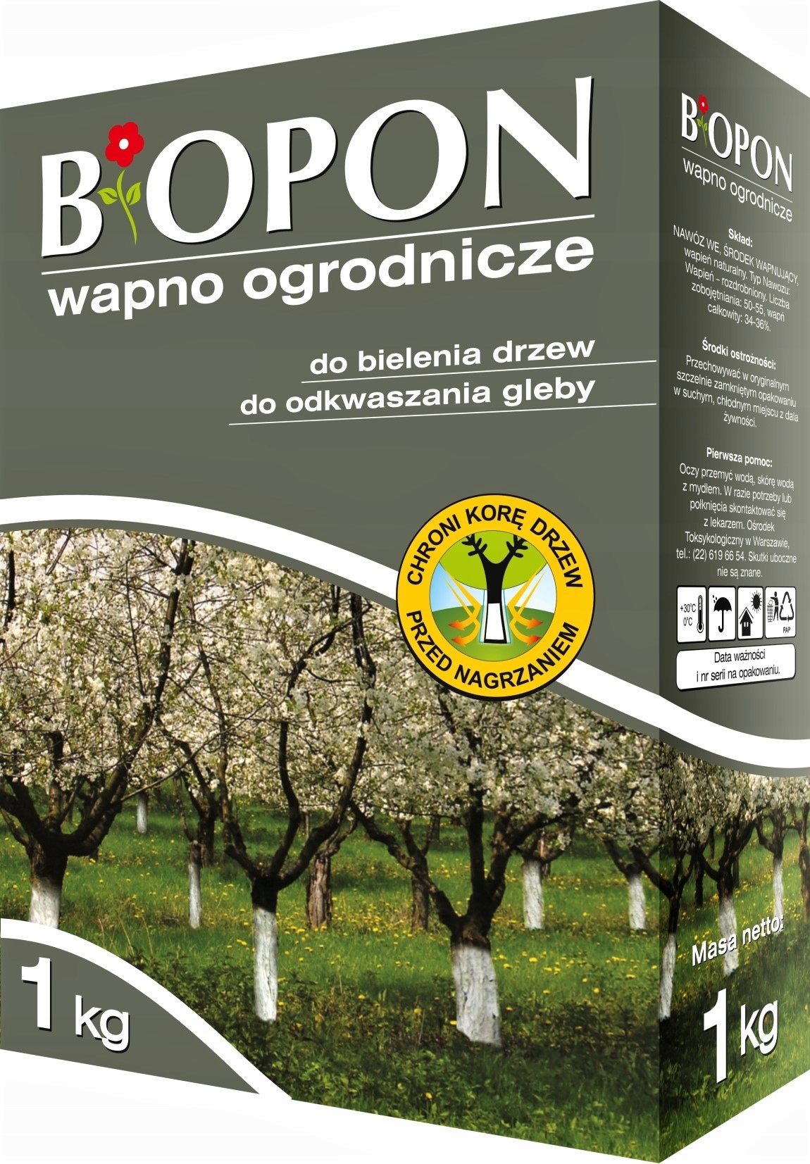 

Biopon Wapno Ogrodnicze 1KG Do Bielenia Odkwasza