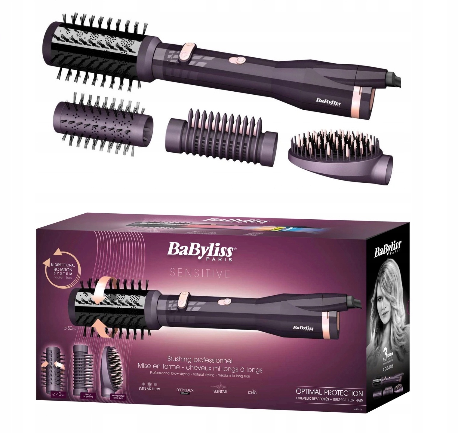 

Lokosuszarka Obrotowa Babyliss AS540E Jonizacja