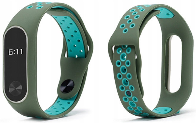 

Xiaomi MI BAND2 opaska zamienna Khaki-turkusowa
