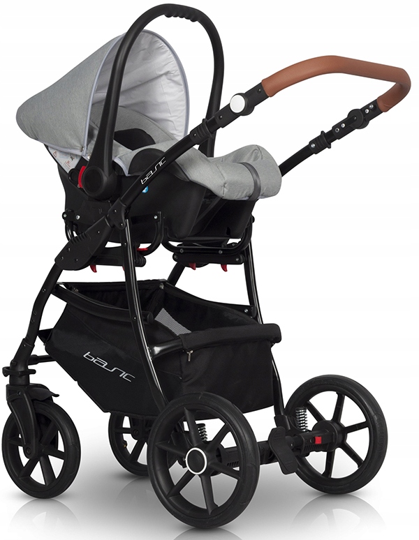 WÓZEK RIKO BASIC 3W1 FOTELIK DODATKI PASTEL MIĘTA Rodzaj kół Pompowane