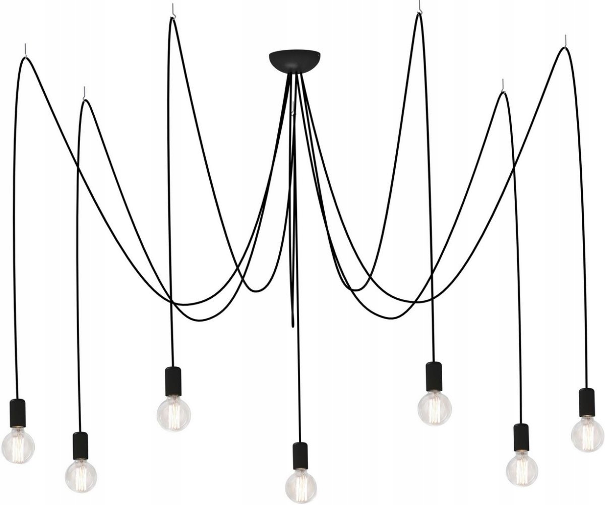 Nowodvorski Lampa żyrandol Spider black VII 6785