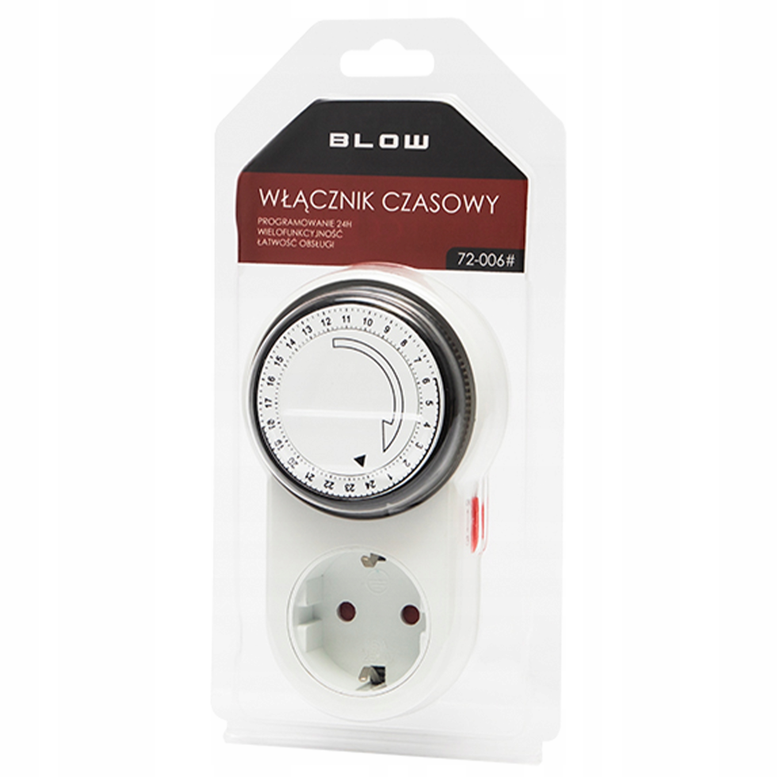 PROGRAMATOR CZASOWY TIMER WŁĄCZNIK WYŁĄCZNIK CZASOMIERZ ANALOGOWY 24H Model TF-4