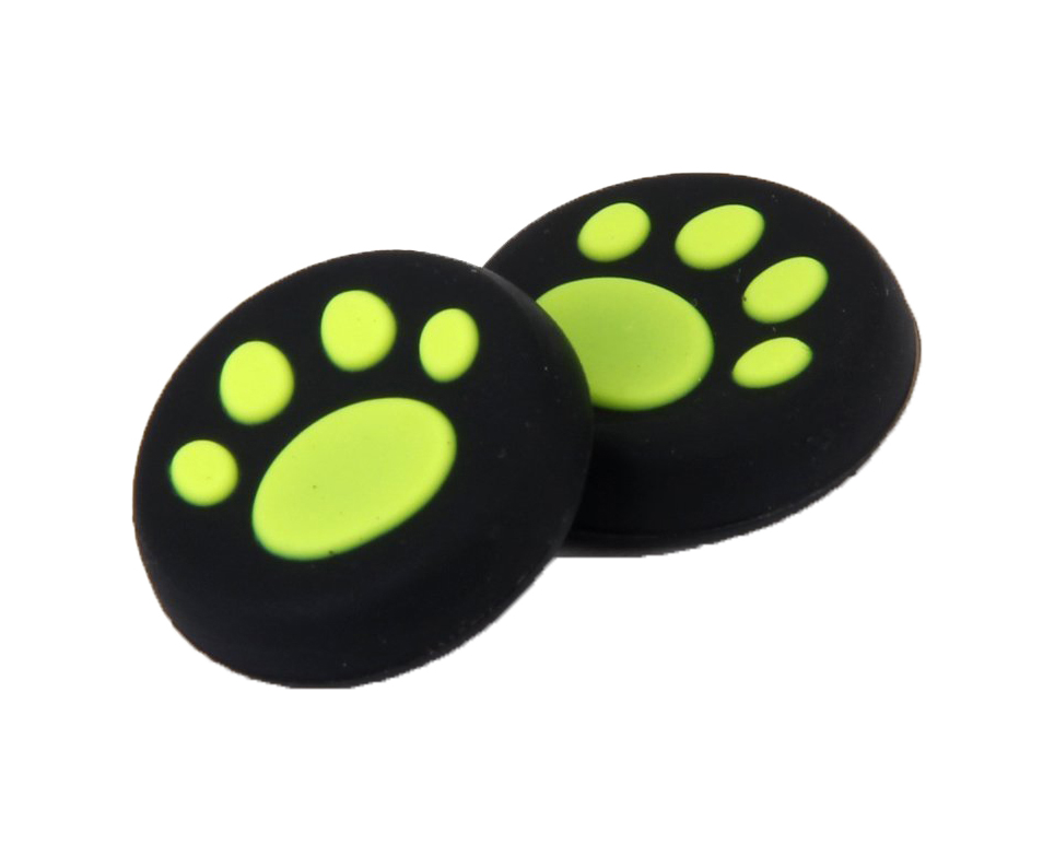 2x Nakładki gumki silikonowe łapka pad XBOX PS3 PS4 PS5 NS PRO (Zielone)