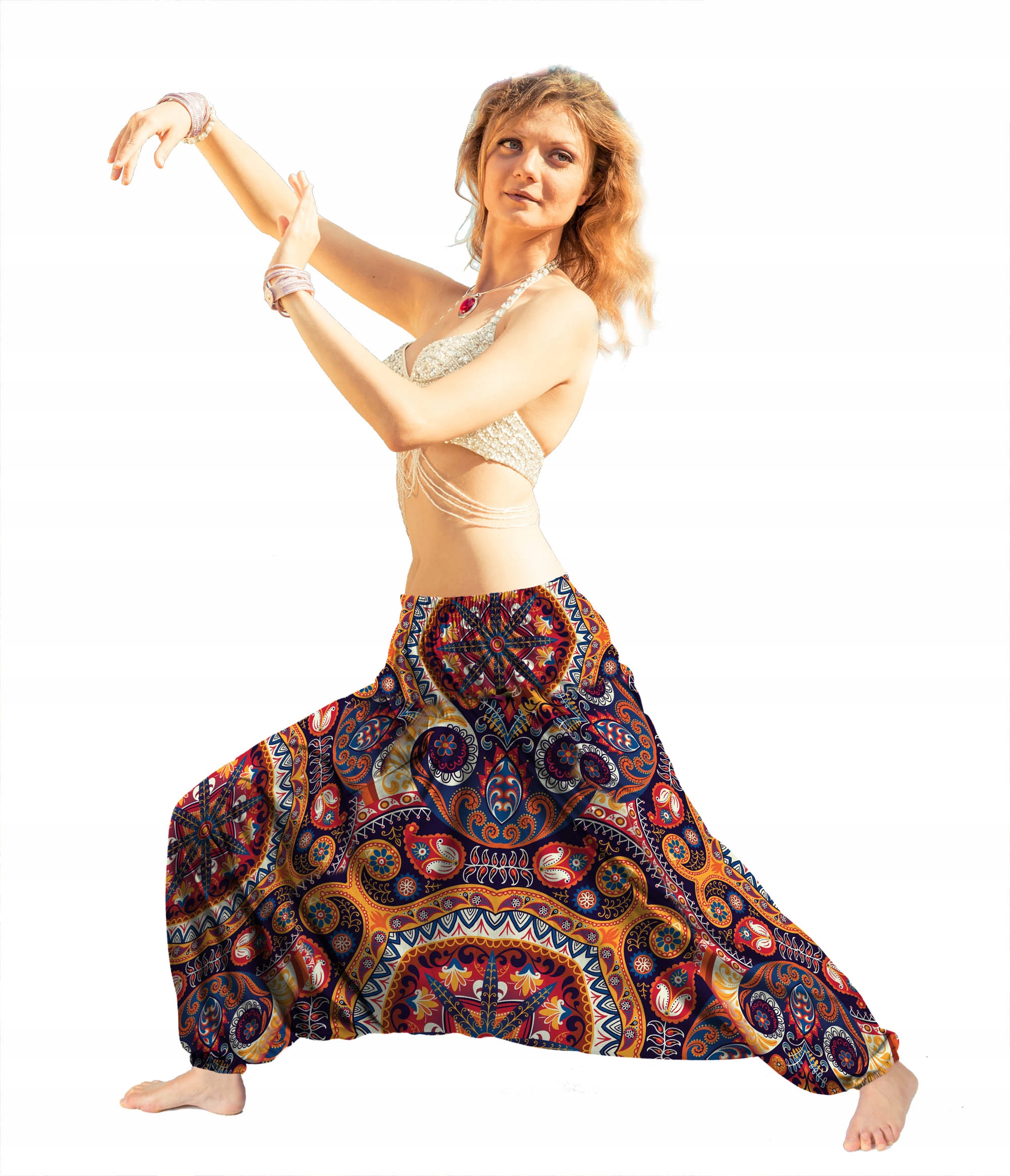 

Szarawary Mandala Aladdin XXL Haremki Waska Guma