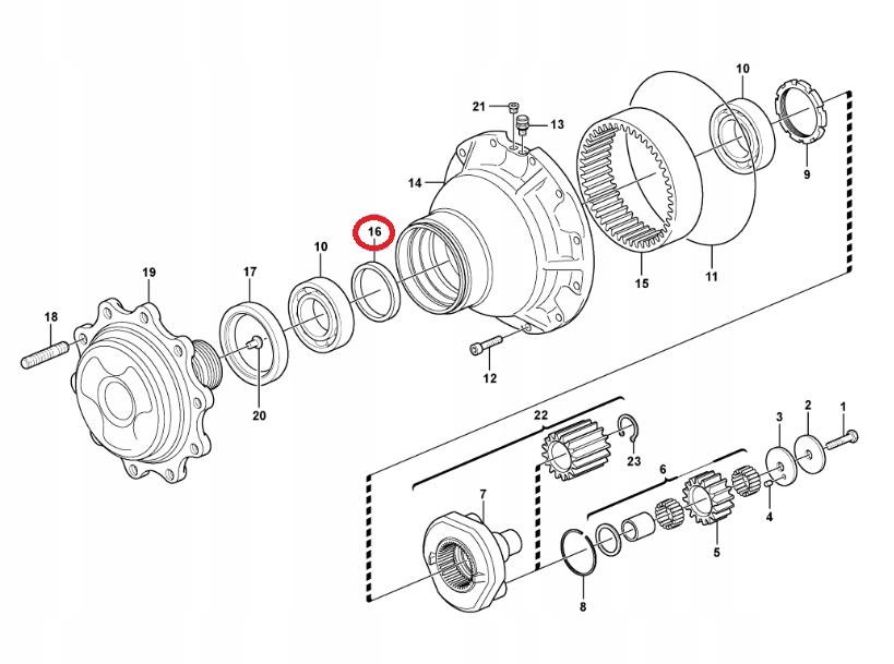 PODKŁADKA PIASTY TYL KOŁA VOLVO BL61 BL71 11716598 Numer katalogowy części 11716598