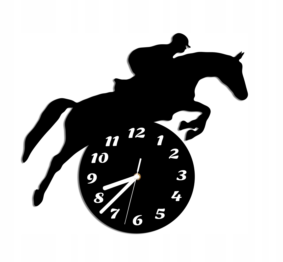 duży zegar ścienny koniem koń konie cichy NOWOŚĆ