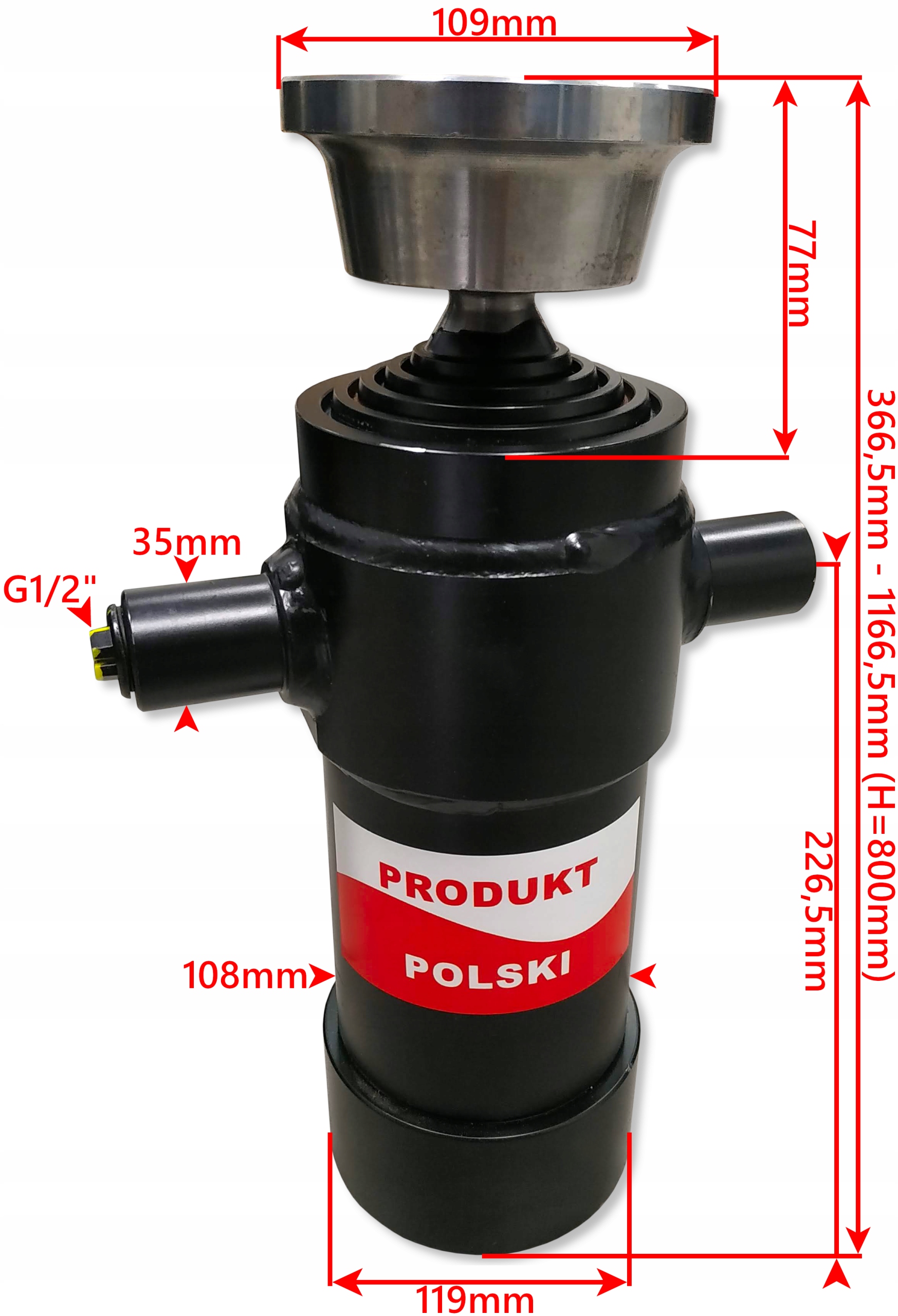 7151.ZEST - Комплект гидравлического опрокидывания kipra 2 -2,8 m 800