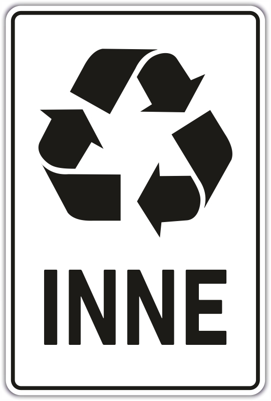 

Inne - Naklejka na kosz segregacja śmieci 30x20 cm