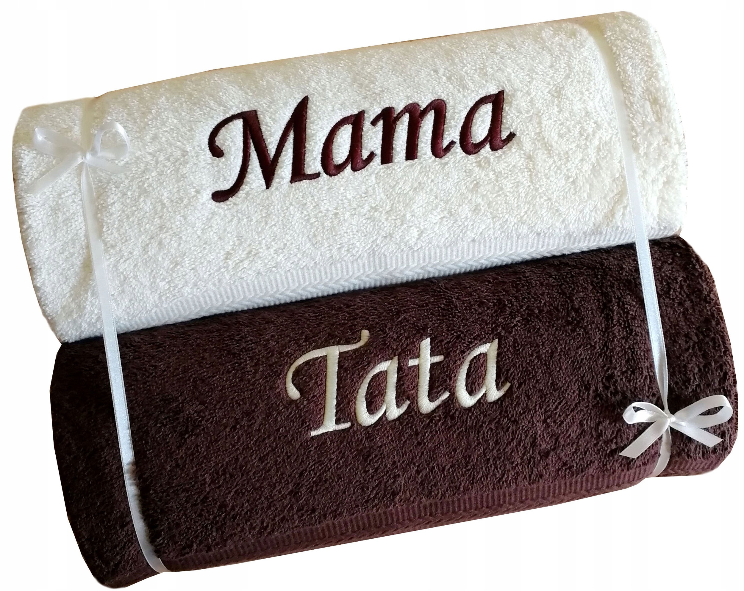 Dárek Pro Maminku Tatínka k svátku matek otce, 2 ručníky s Nápis, jméno rodičů