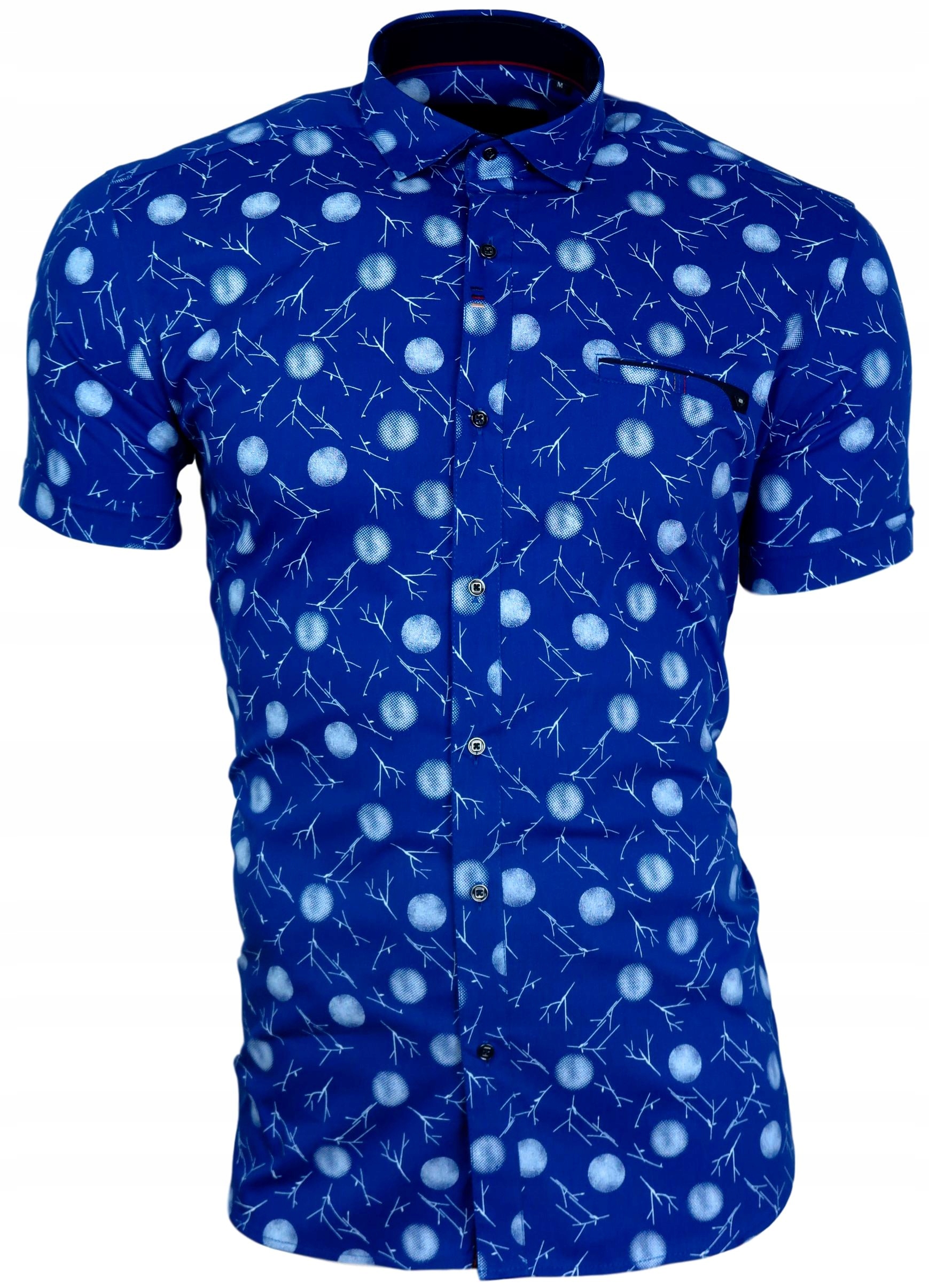 

Koszula Męska Krótki Rękaw _ Slim Fit _N36_ r. L