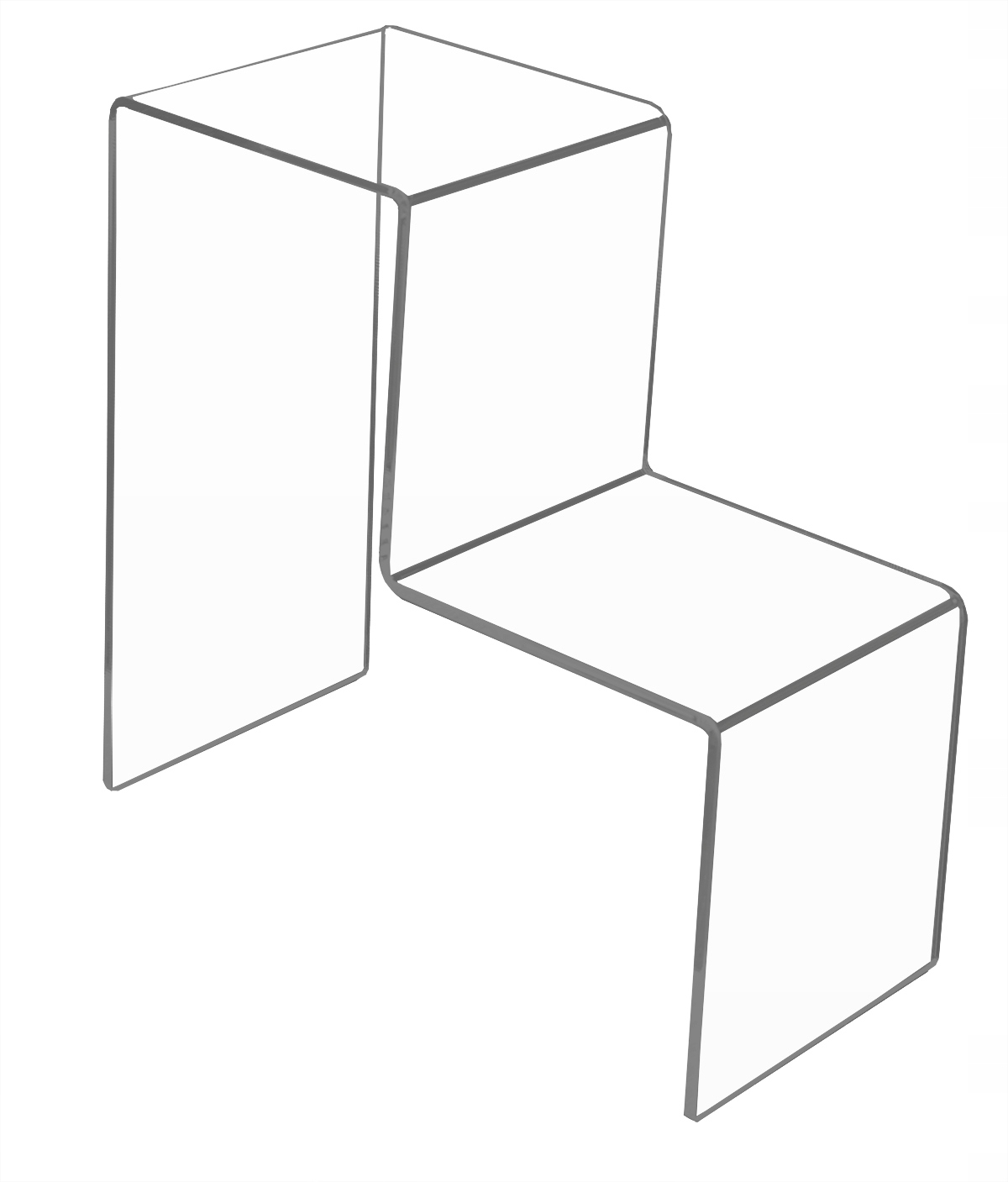 

Stojak Ekspozytor Schodki 10cm 2 Stopnie z Plexi