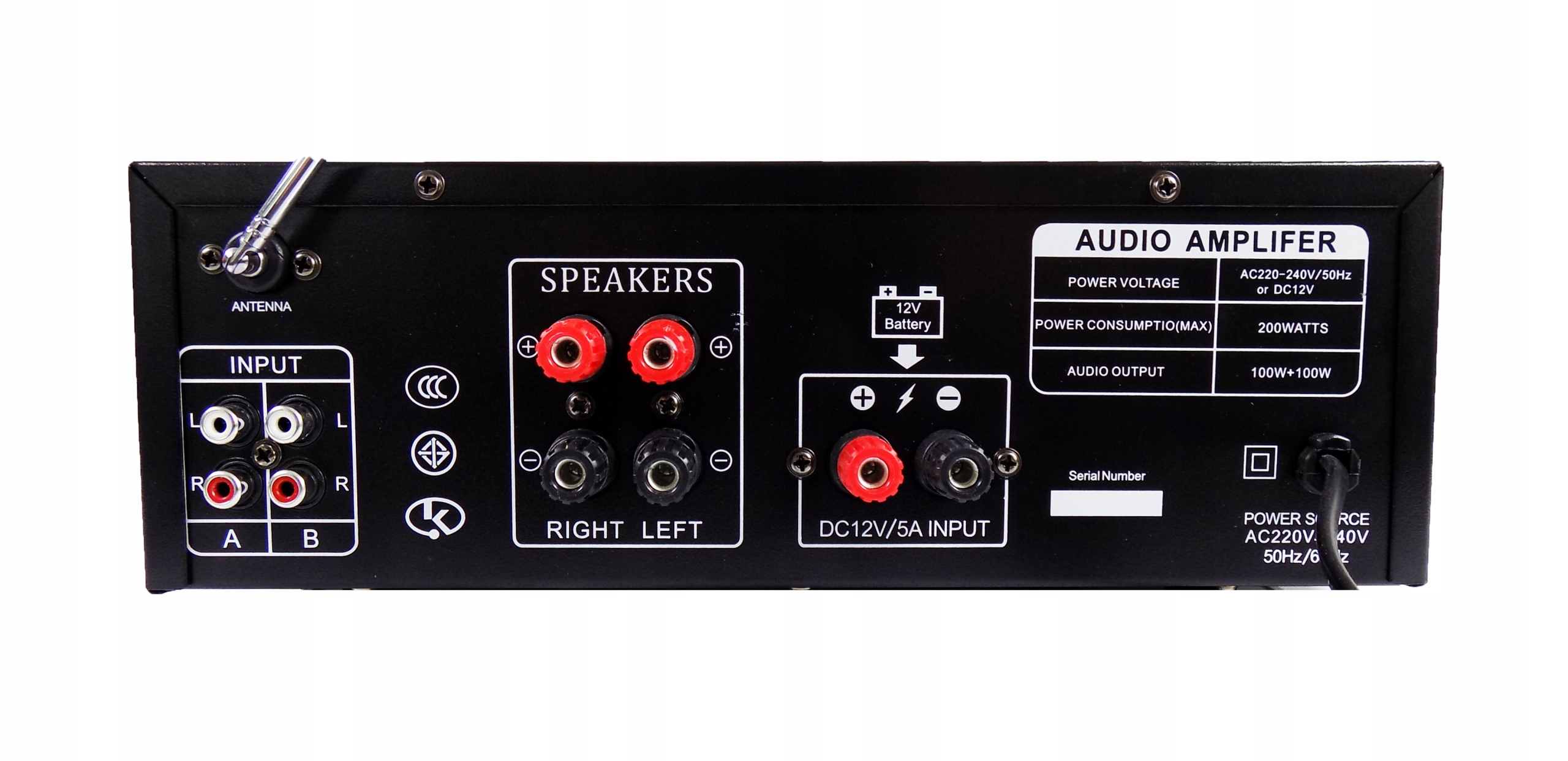 AMPLITUNER WZMACNIACZ STEREO BLUETOOTH USB RADIO Model WZMACNIACZ DO KOLUMN