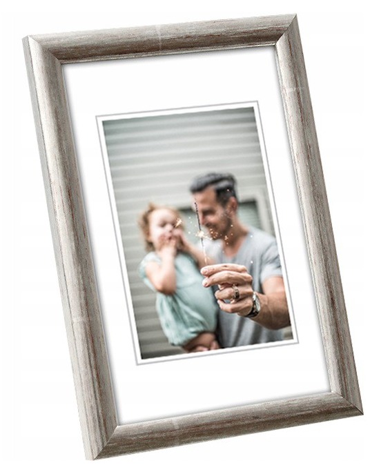 

Ramka Foto Drewniana Zdjęcia Rama 35x28 Srebrna