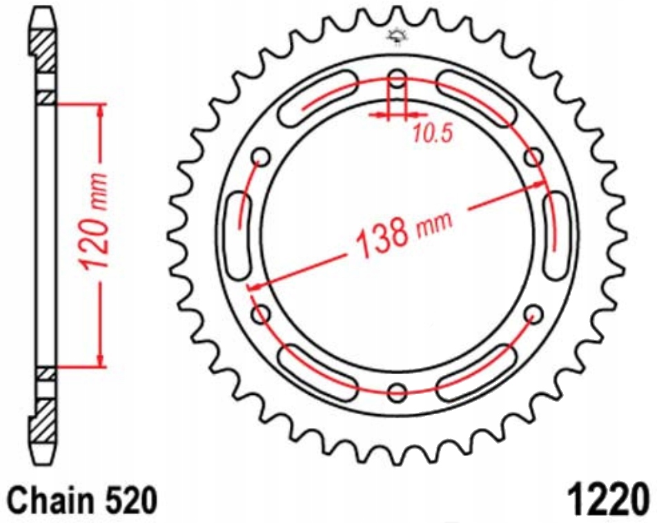 Zadní ozubené kolo Jt R1220 36 38Z Honda Cbr 300 Ra Abs