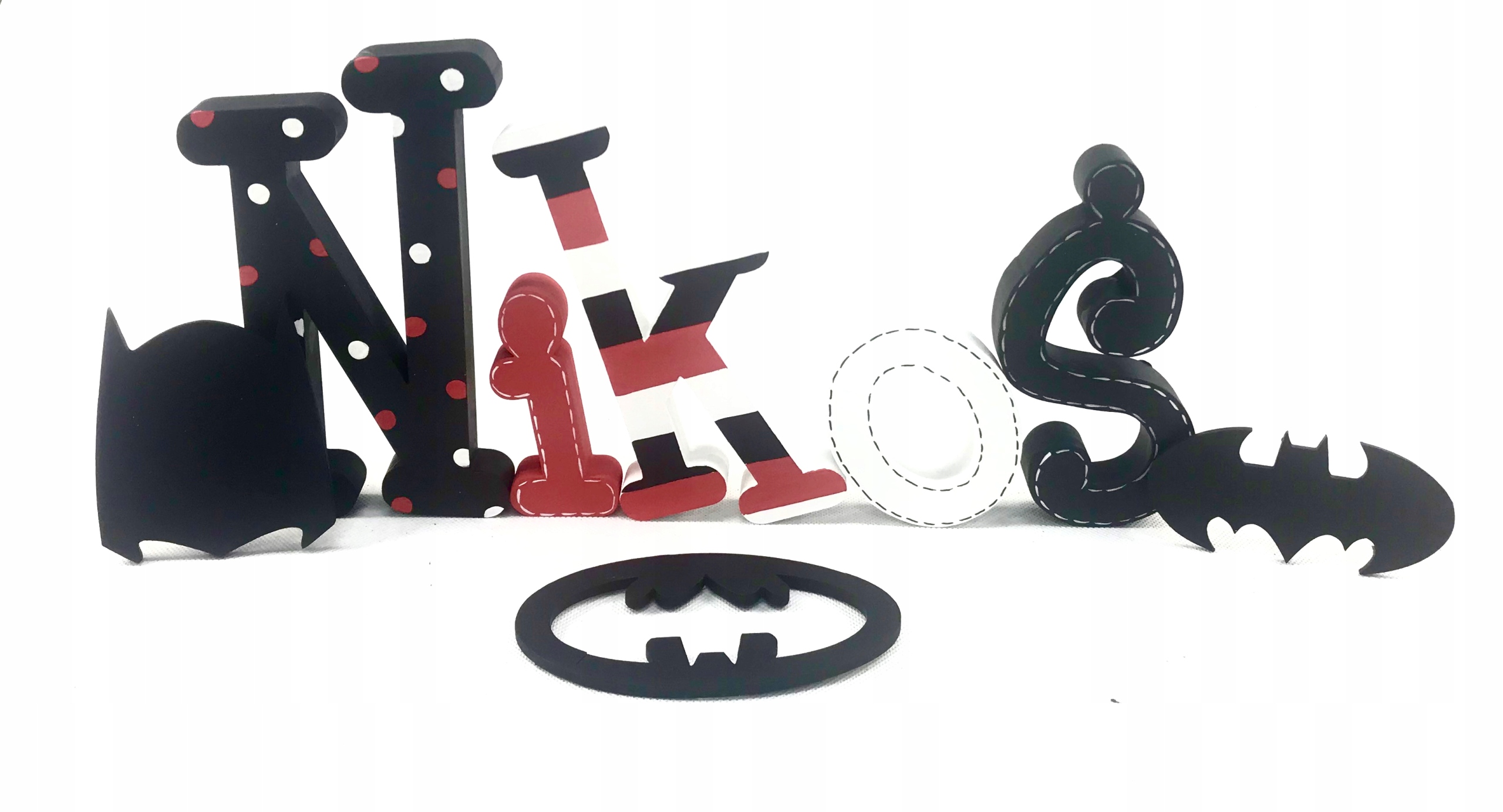 NEJU LITERKI 15cm imię DREWNIANE malowane SKLEJKA Grubość 2 cm