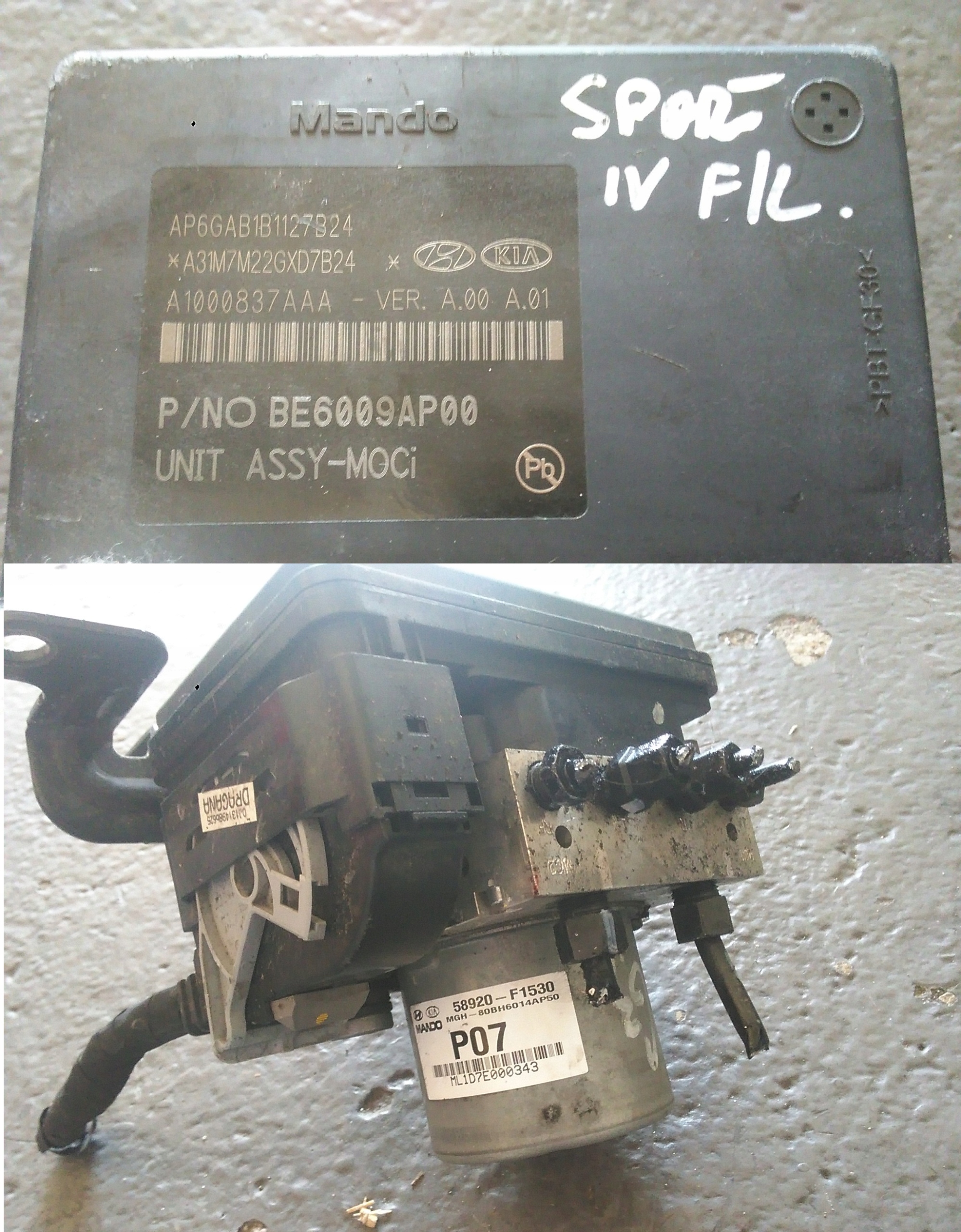 KIA SPORTAGE IV LIFT 2018- POMPA ABS 58920-F1530