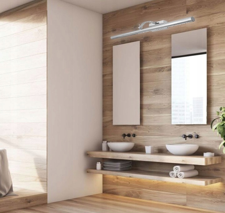 LAMPA KINKIET ŁAZIENKOWY LED 15W 106 CM NAD LUSTRO Kolor chrom