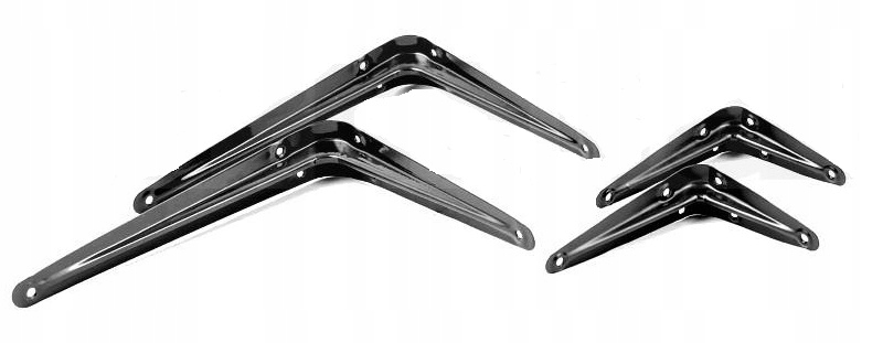 

Wspornik Półki Kątownik Podpórka 250x200mm Czarny