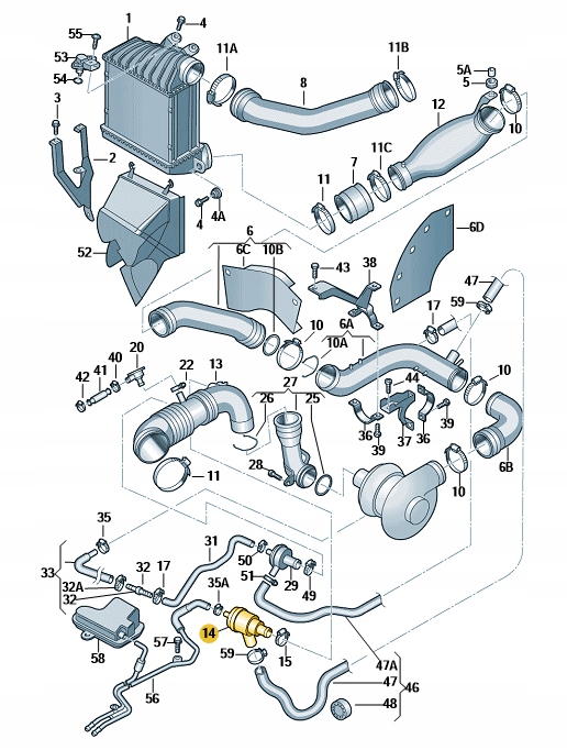 ZAWÓR ODCINAJĄCY DV VW Passat Golf Bora 1,8T ASO Numer katalogowy części 06A145710P