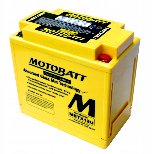 Аккумулятор AGM MOTOBATT MBTX12U 14AH200A YTX12BS