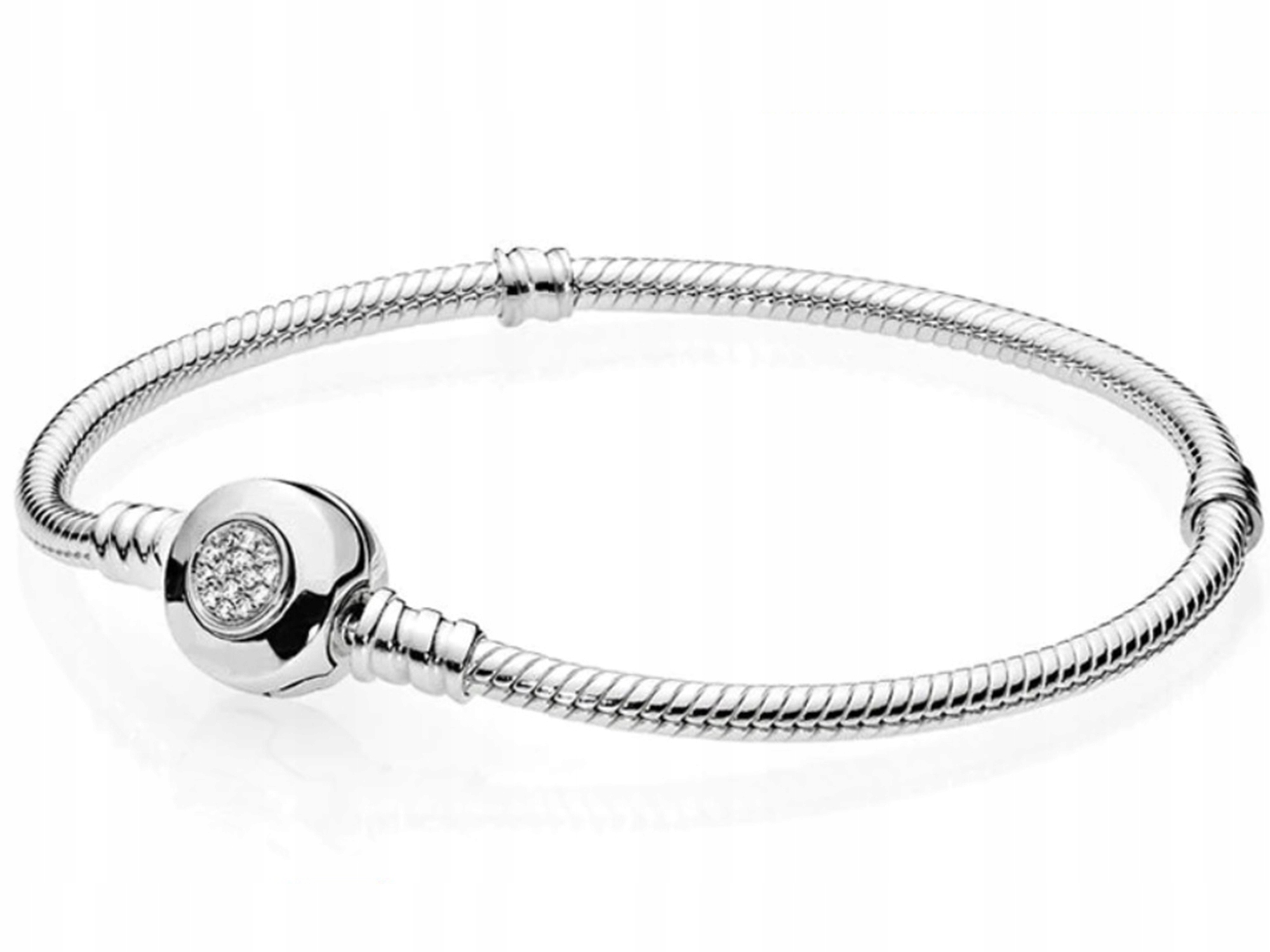 Stříbrný Základ Pro Korálky, Modulární Náramek 19