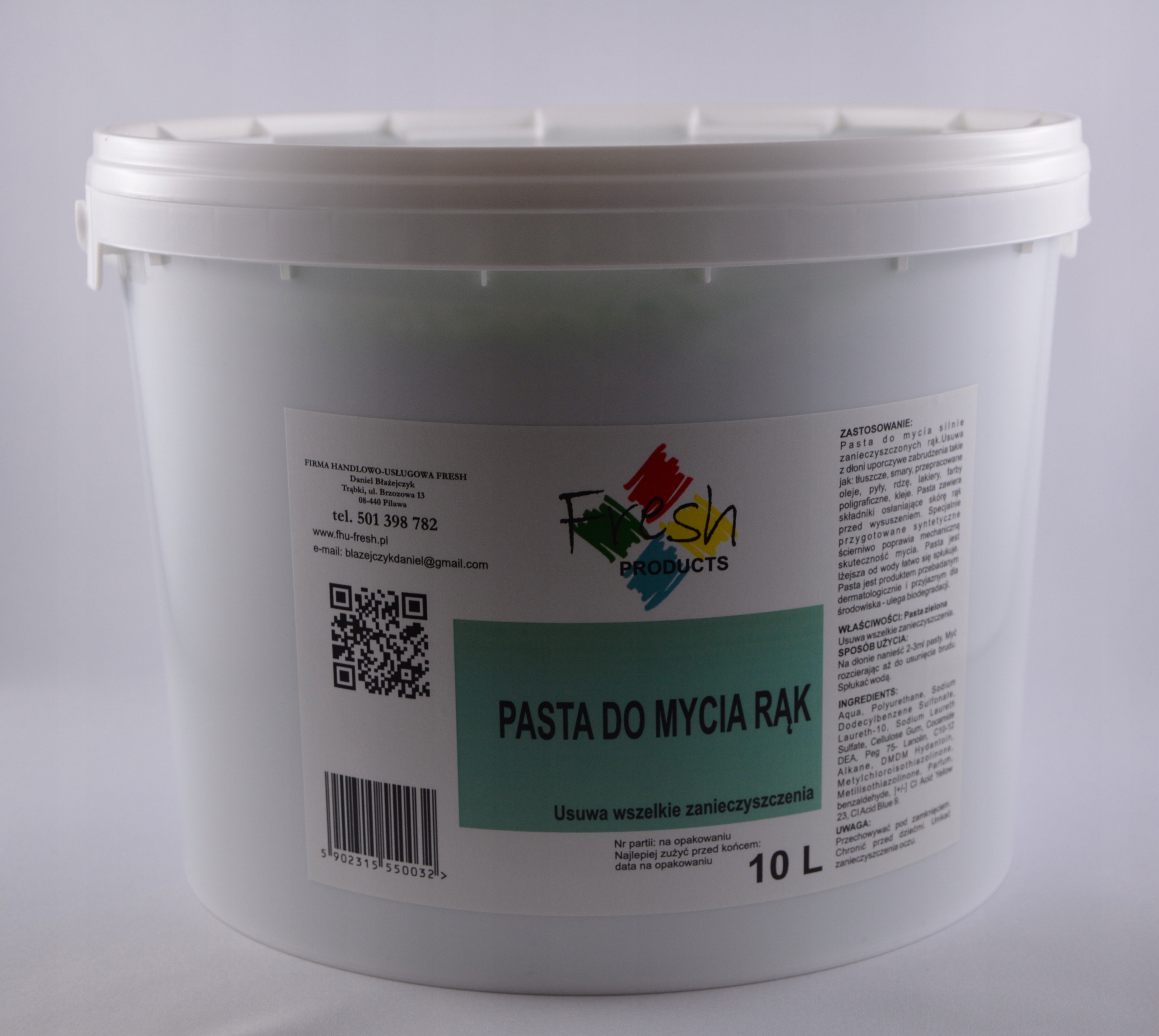 

Pasta Bhp do mycia rąk 10l Kager Fresh nawilża