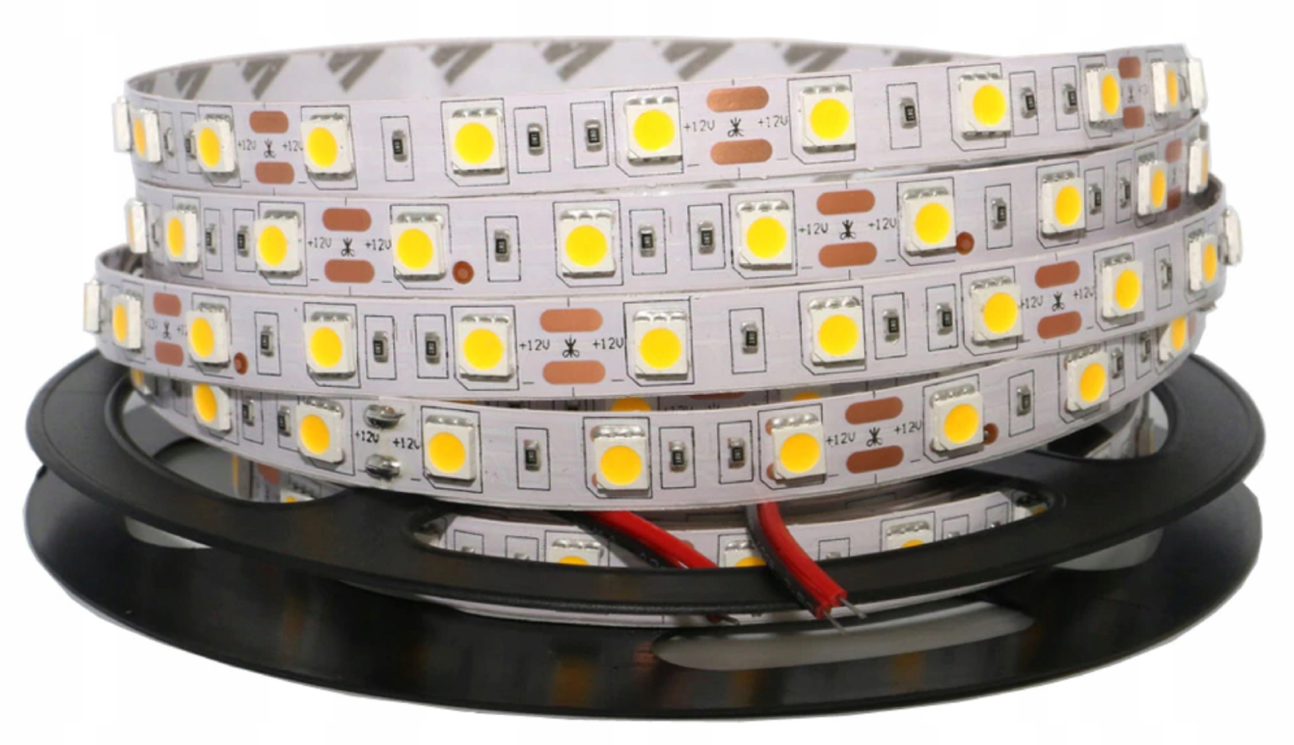 TAŚMA LED 5050 60LED 1M IP20 BIAŁY CIEPŁY 14,4W