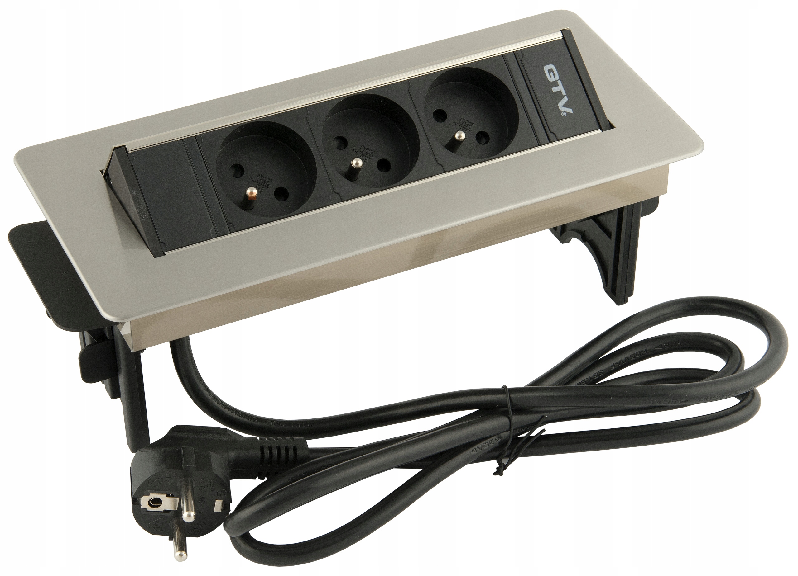 

Gniazdo wpuszczane chowane w blat Gtv inox