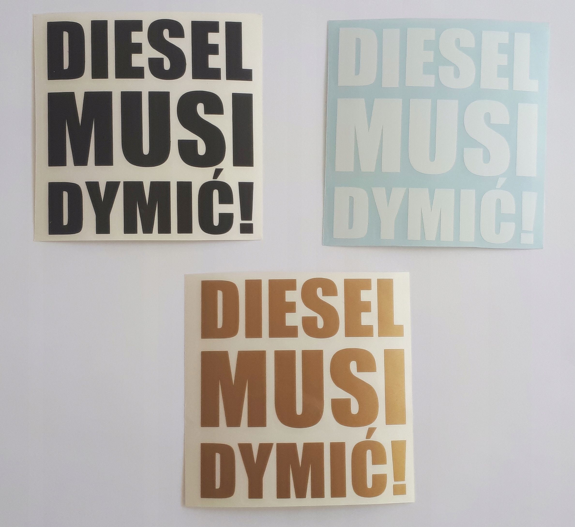 

Diesel Musi Dymić naklejka na auto,