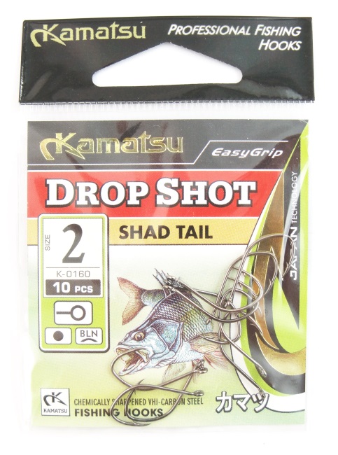Haczyki spiningowe, z zadziorem Kamatsu Drop Shot Shad Tail K-0160 10 szt.
