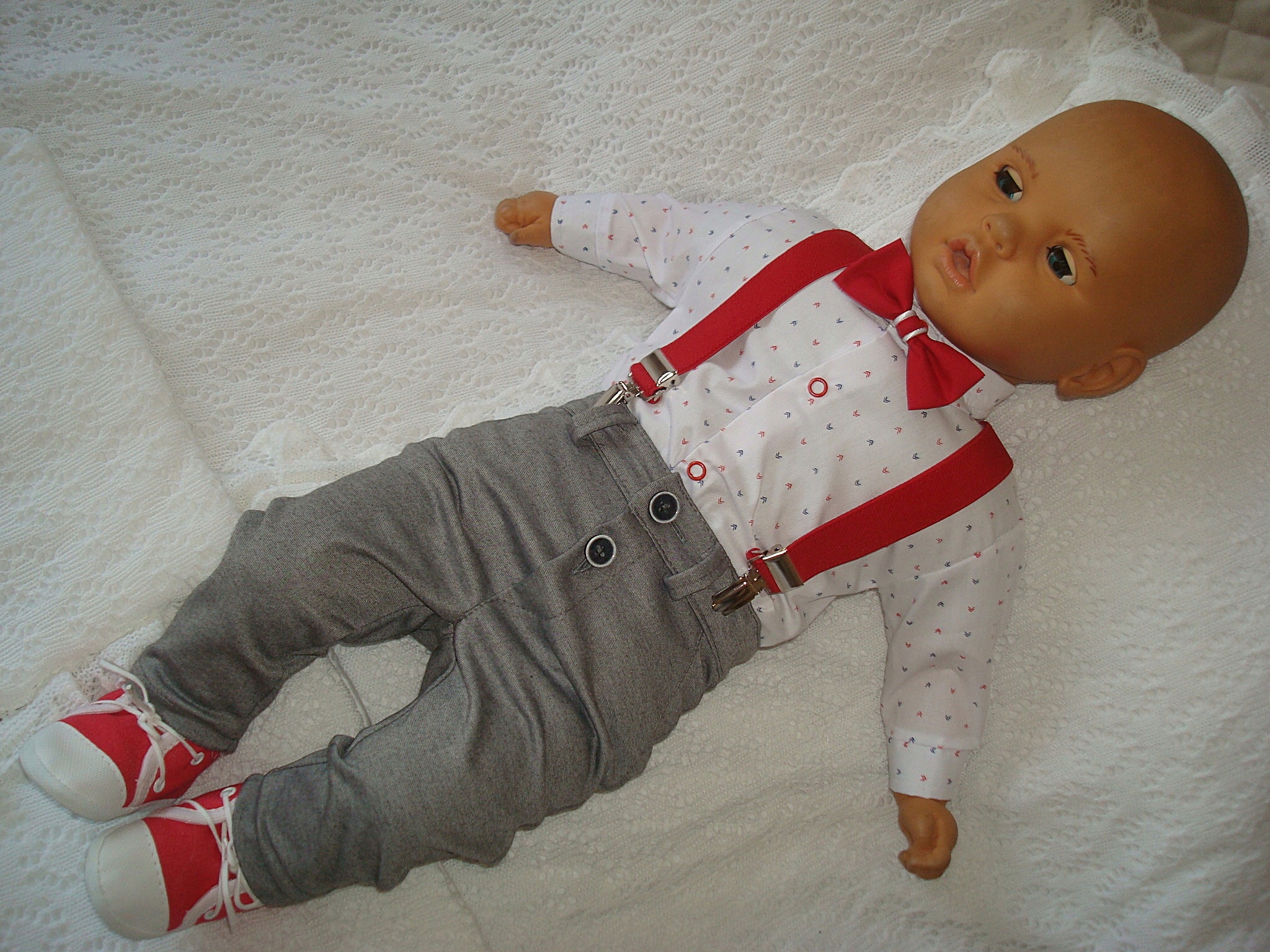 BAWEŁNIANE UBRANKO/CHRZEST /CHRZTU/ WESELE/68 Kolor niebieski