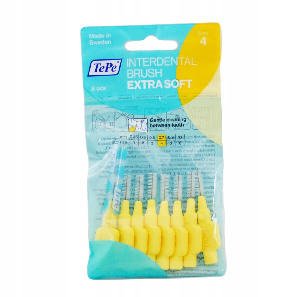 

Tepe Extrasoft Szczoteczki Między. Żołte 8szt 0,7