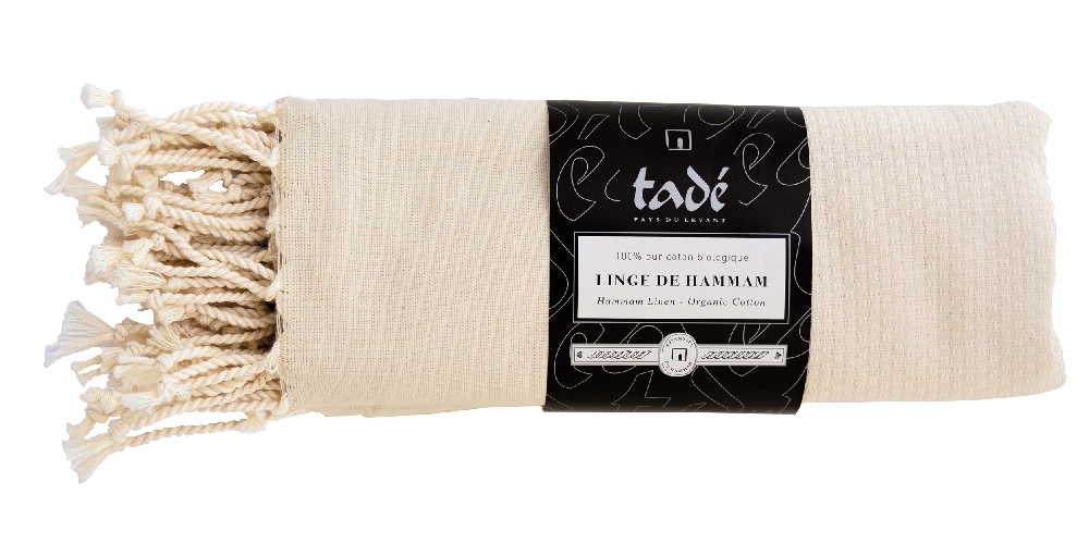 Osuška do sauny - Tadé uterák Hammam slonovina Organic 100x180