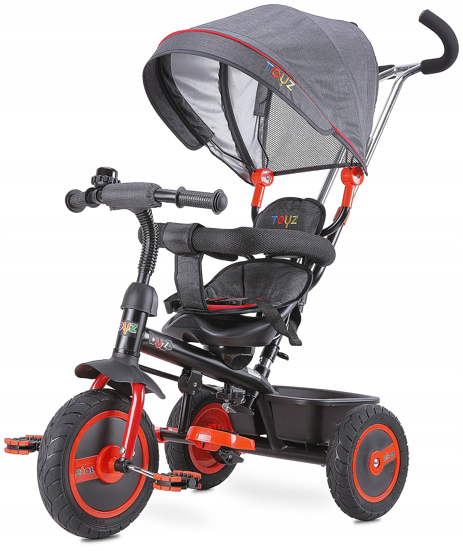 Toyz Buzz Trojkolka Multifunkční s opěradlem a vodící tyčí