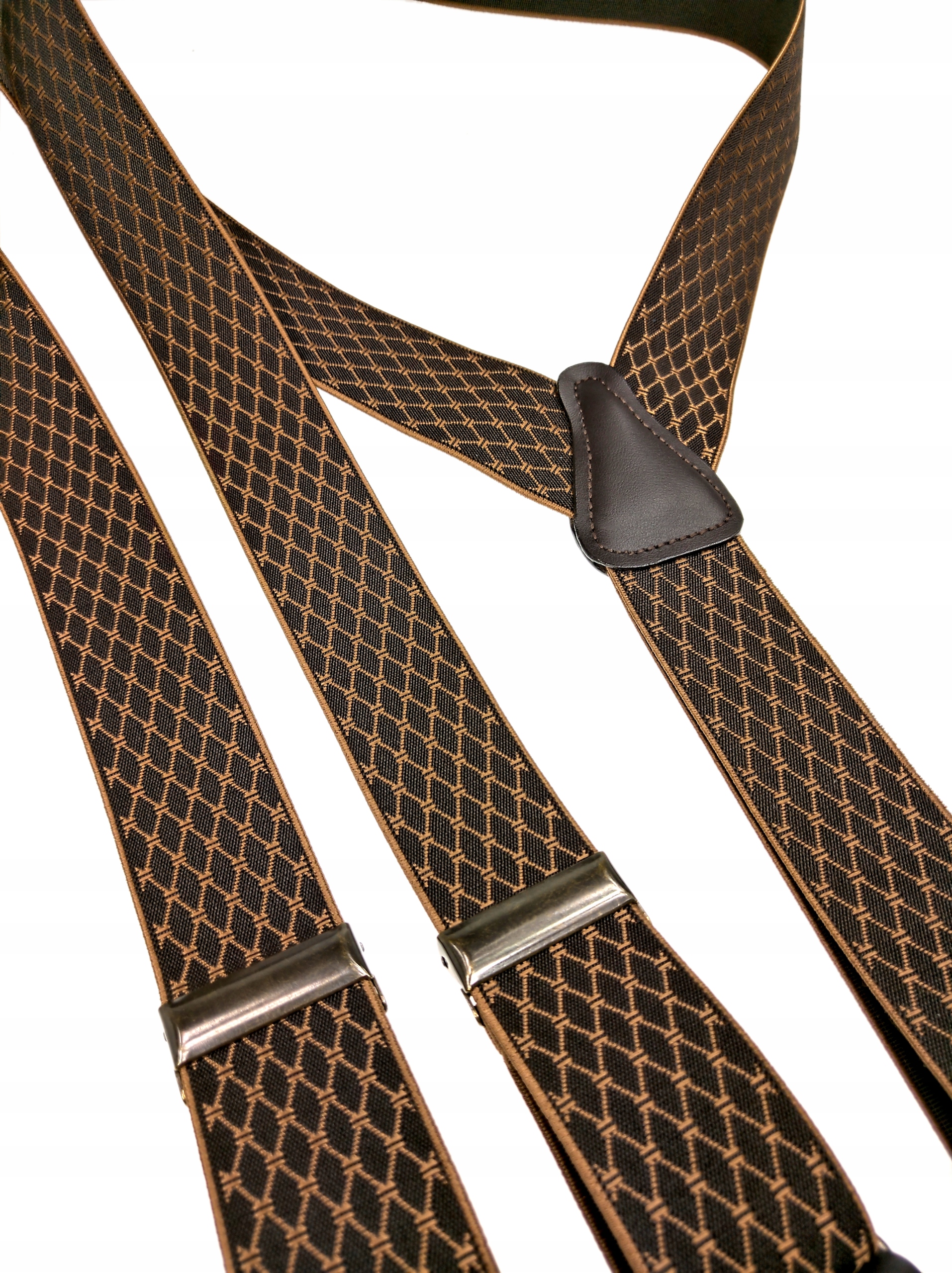 Szelki 2w1 na guziki GUMA STARE ZŁOTO BRĄZ PATYNA Rodzaj do spodni