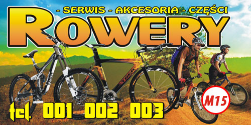 Baner reklamowy - Rowery Sklep - Projekt Gratis