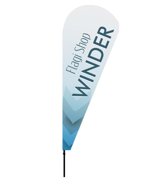 Winder ŁEZKA 360 cm Beach flaga reklamowa firmowa 80x230 cm maszt + PROJEKT